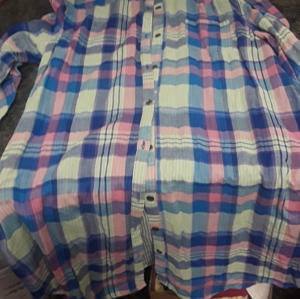 Boutique Multi color button up dress